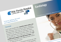 Holy Family Hospital Services Sheets
